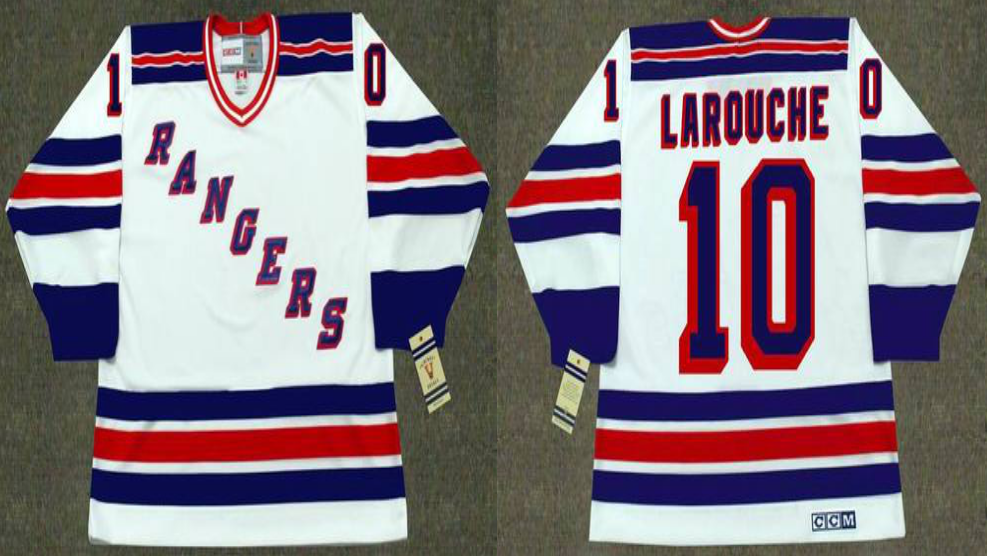 2019 Men New York Rangers 10 Larouche white CCM NHL jerseys